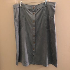 💜5 FOR $20💜 Dusty Blue Suede Skirt